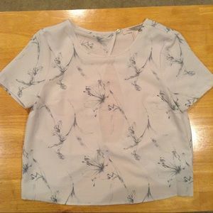 Forever 21 Open Back Floral Print Blouse